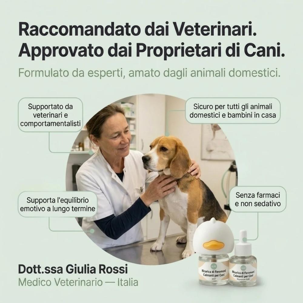 Diffusore di Feromoni Veluna per Alleviare l’Ansia nei Cani