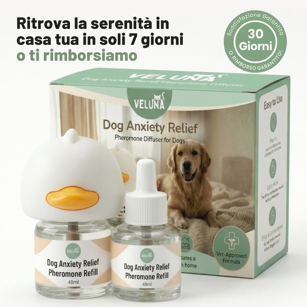 Diffusore di Feromoni Veluna per Alleviare l’Ansia nei Cani