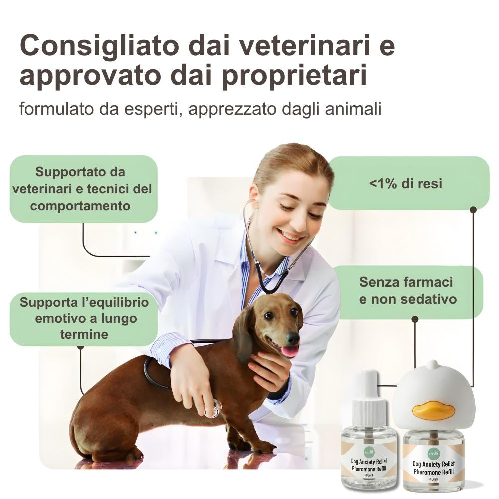 Diffusore di Feromoni Veluna per Alleviare l’Ansia nei Cani