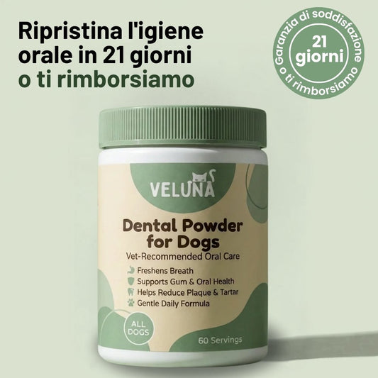 Veluna Polvere Dentale per Cani