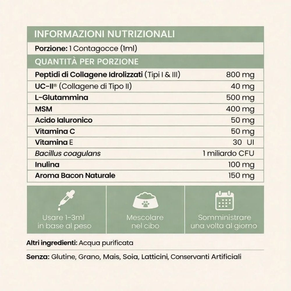 Collagene Liquido Premium Veluna per Cani