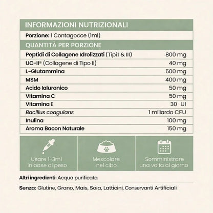 Collagene Liquido Premium Veluna per Cani