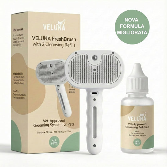 Veluna FreshBrush – Con spray detergente