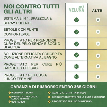 Veluna FreshBrush – Con spray detergente