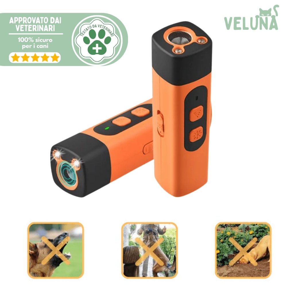 CalmPro – Addestratore Ultrasonico per Cani – Ferma l'abbaiare eccessivo in modalità dark