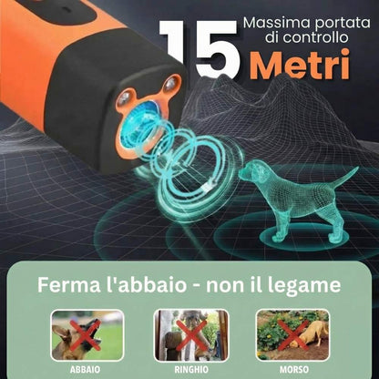 CalmPro – Addestratore Ultrasonico per Cani – Ferma l'abbaiare eccessivo in modalità dark