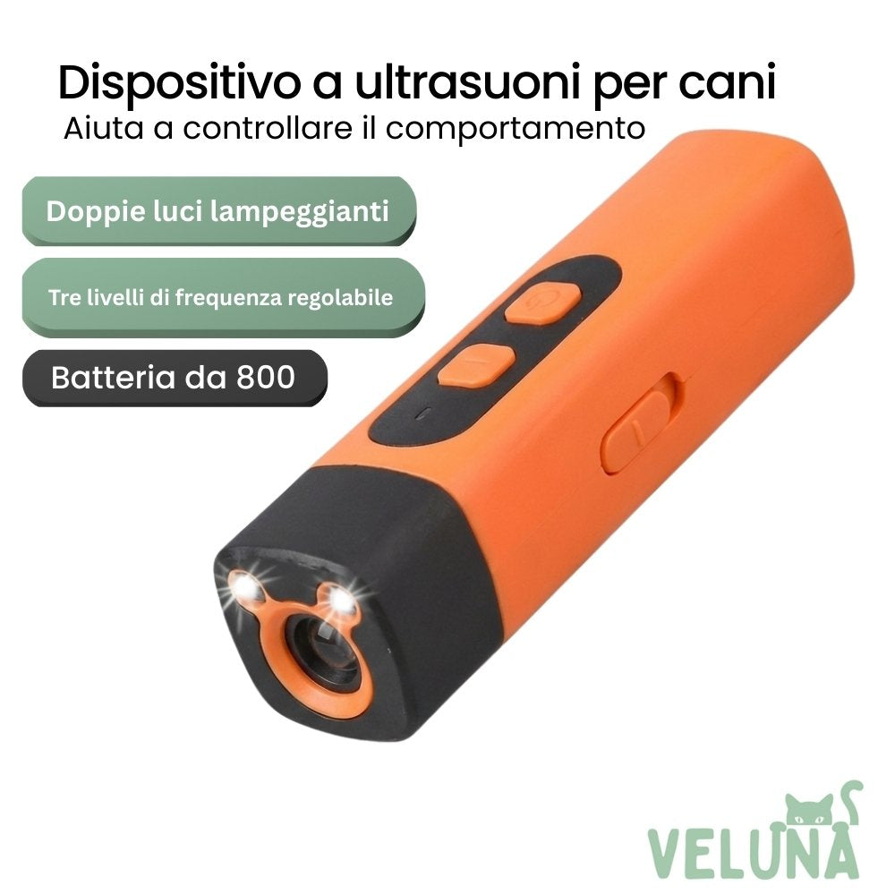 CalmPro – Addestratore Ultrasonico per Cani – Ferma l'abbaiare eccessivo in modalità dark