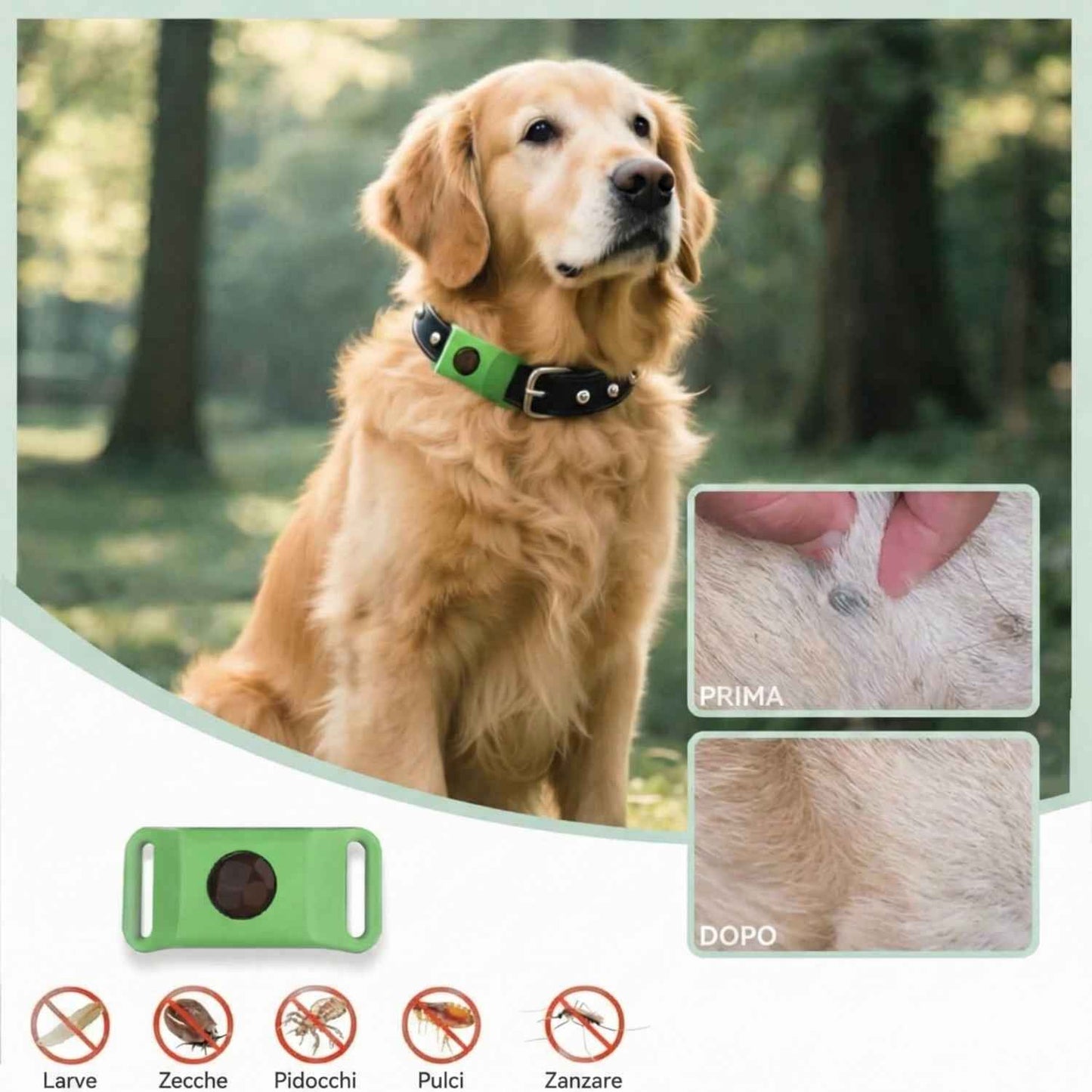 Collare Veluna – Antipulci (Protezione fino a 12 Mesi)