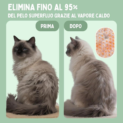 Spazzola a Vapore Multifunzione 4 in 1 per Gatti