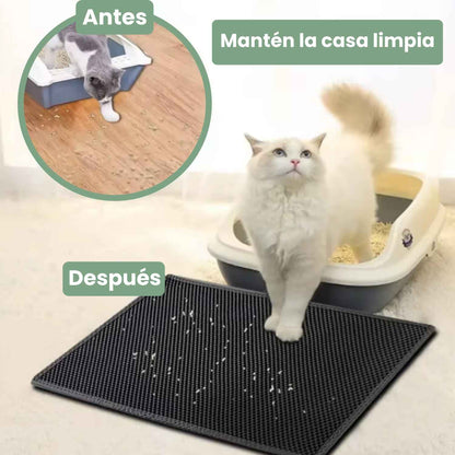 MAGIC MAT - Tappetino a doppio strato che mantiene pulito il pavimento e raccoglie efficacemente sabbia e residui di cibo