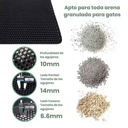 MAGIC MAT - Tappetino a doppio strato che mantiene pulito il pavimento e raccoglie efficacemente sabbia e residui di cibo