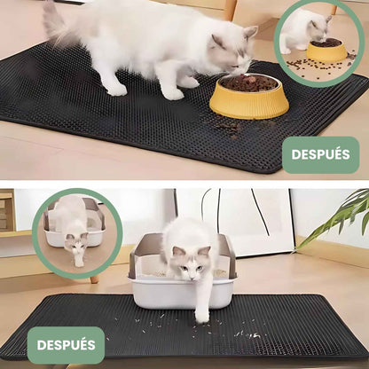 MAGIC MAT - Tappetino a doppio strato che mantiene pulito il pavimento e raccoglie efficacemente sabbia e residui di cibo